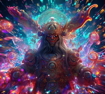 裸眼4k科技动态财神壁纸，科技与信仰的视觉融合，打造动态招财的数字守护神