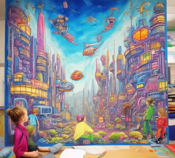 奇思妙想绘未来——小学二年级科技与创新画作品赏析